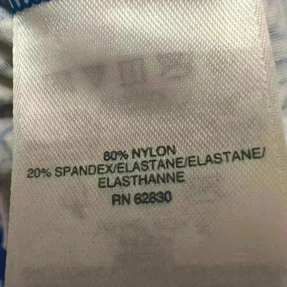 Land's end medium petite blue and white tunic top - Picture 3 of 5